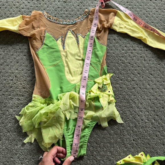 CUSTOM Dance Costume Tinkerbell Inspired Size 8 - Picture 10 of 12